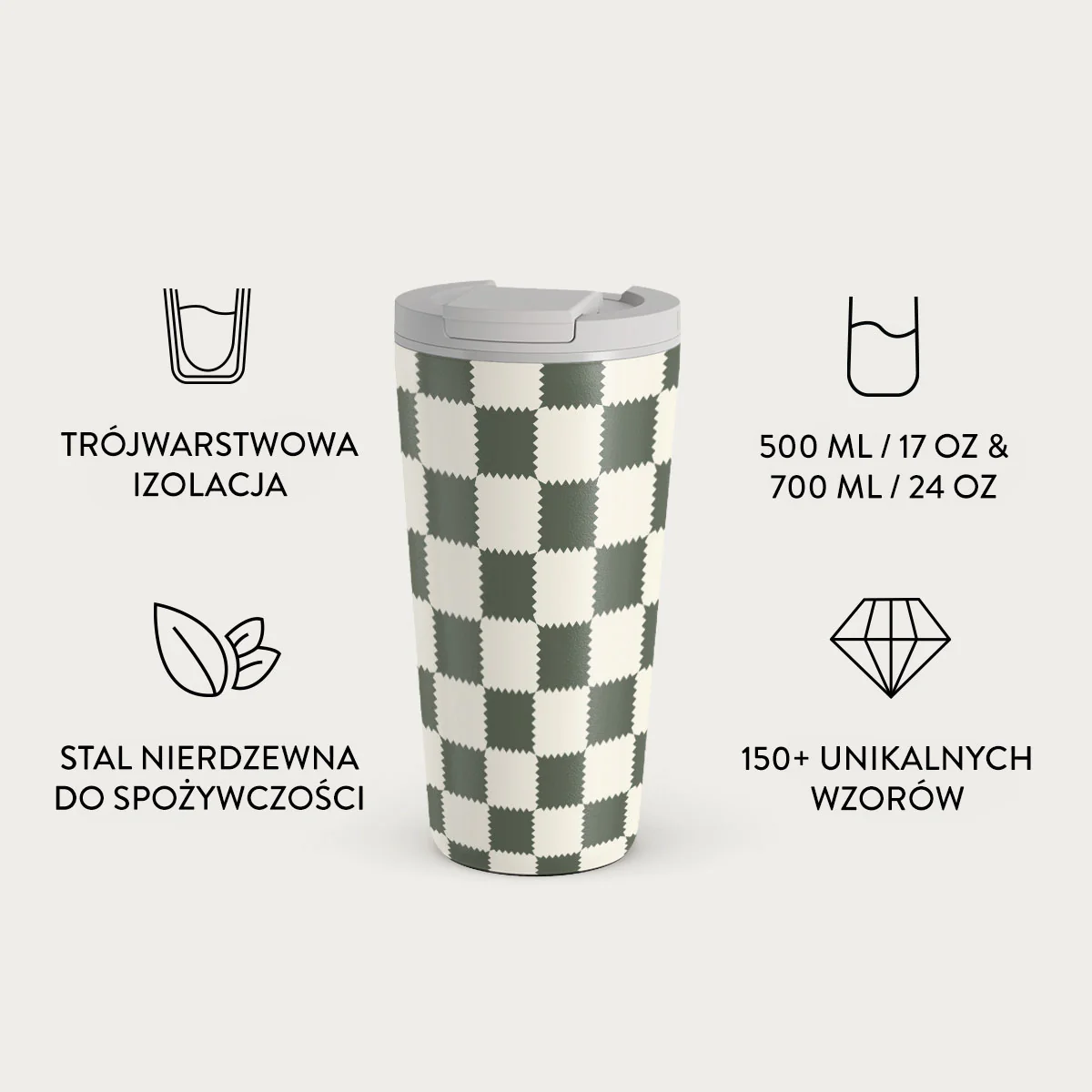 Retro Grid - Kubek podróżny - Image 7
