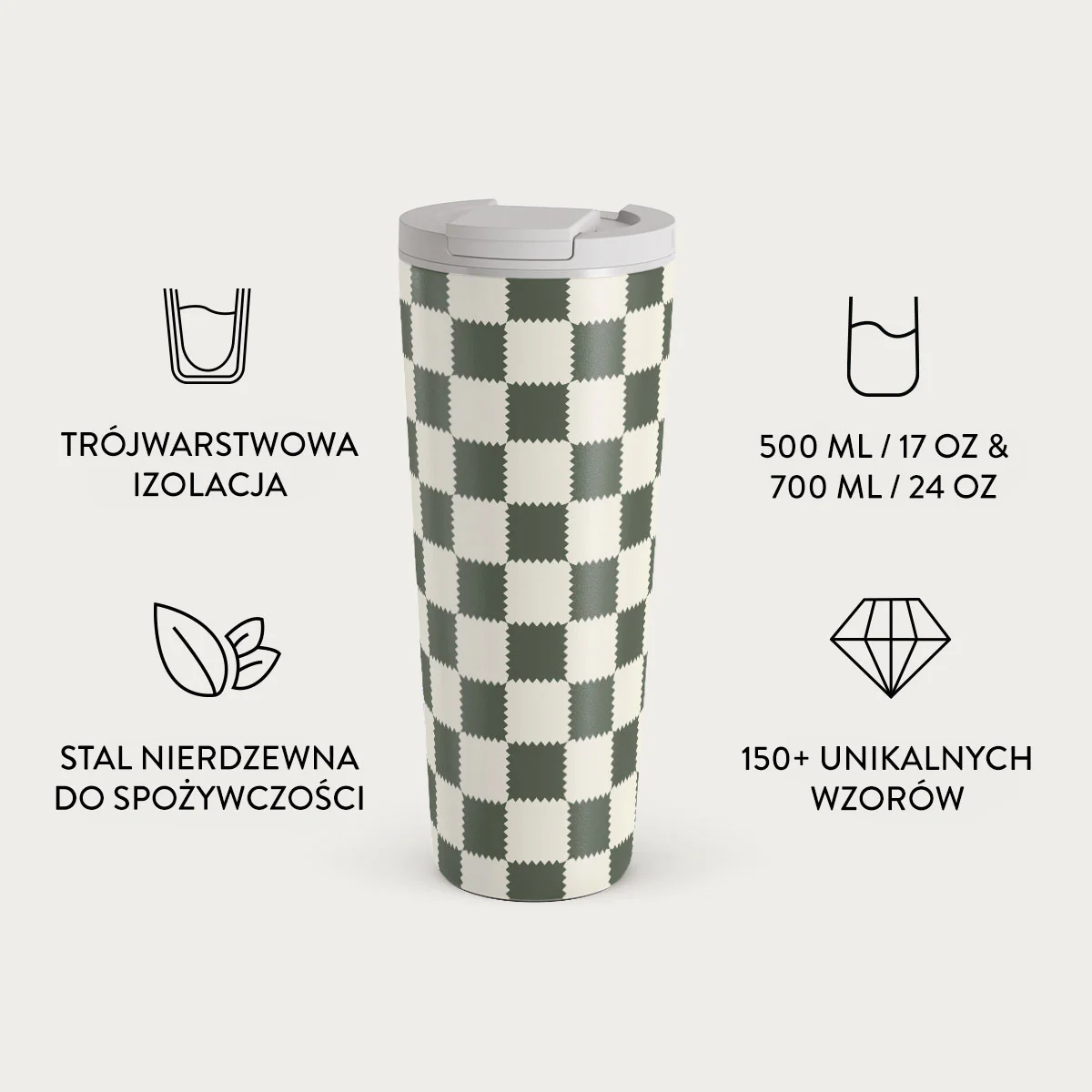 Retro Grid - Kubek podróżny - Image 9
