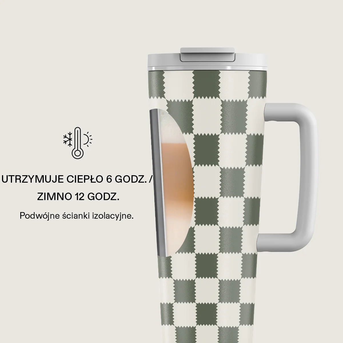 Retro Grid - Kubek podróżny EasyGrip - Image 4