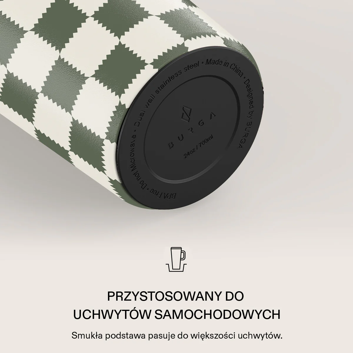 Retro Grid - Kubek podróżny EasyGrip - Image 5