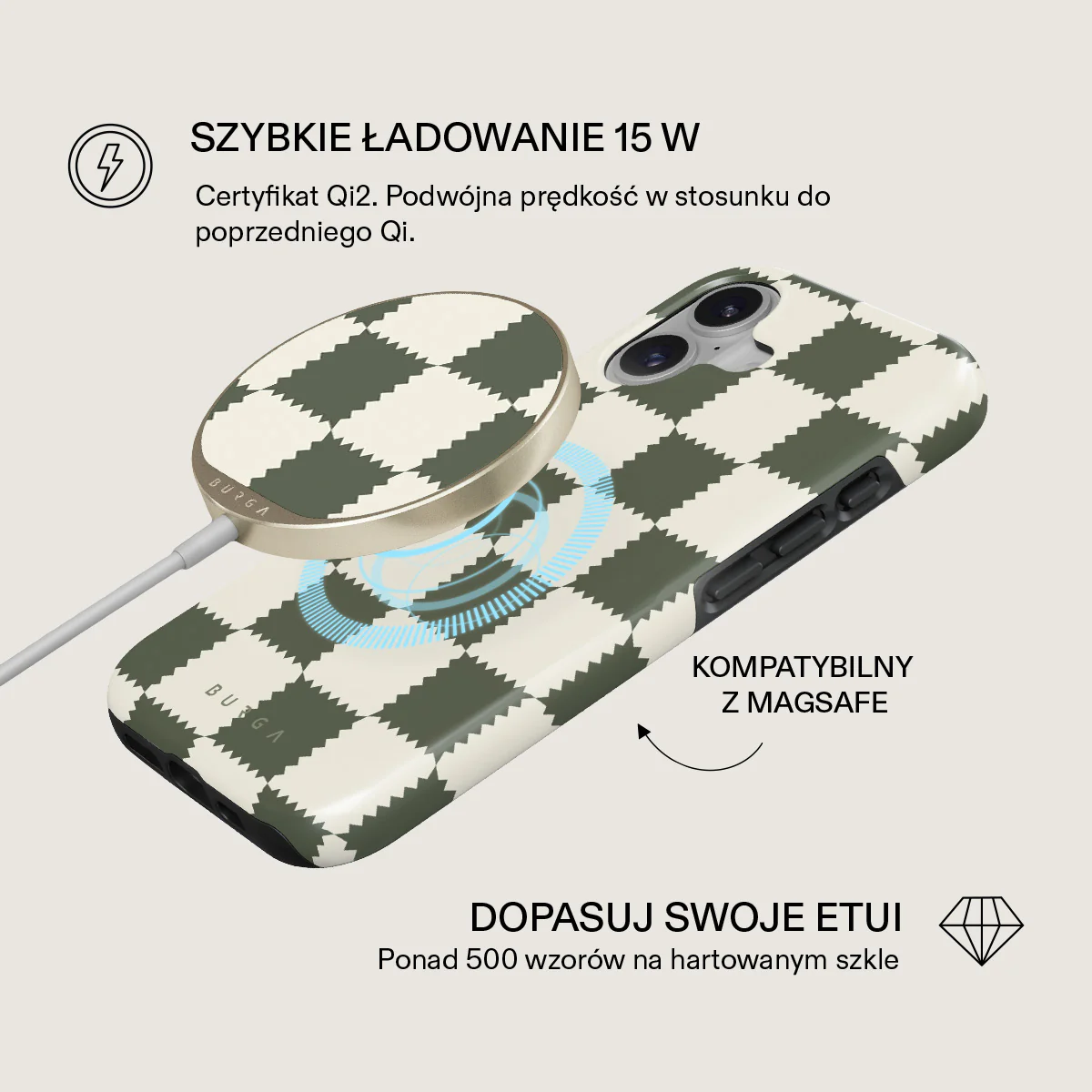 Retro Grid - Magnetyczna ładowarka bezprzewodowa - Image 2