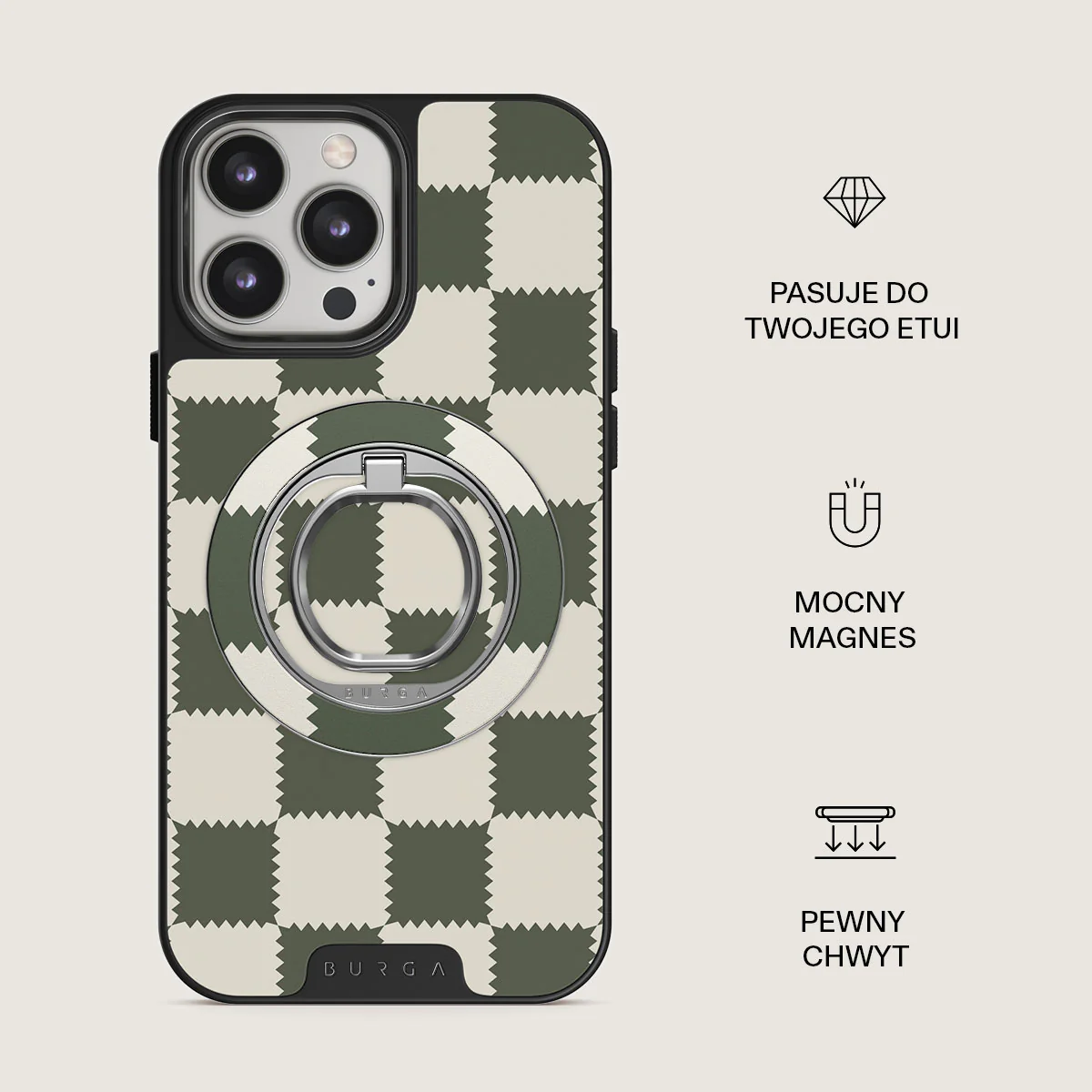 Retro Grid - Magnetyczny Okrągły Uchwyt - Image 2