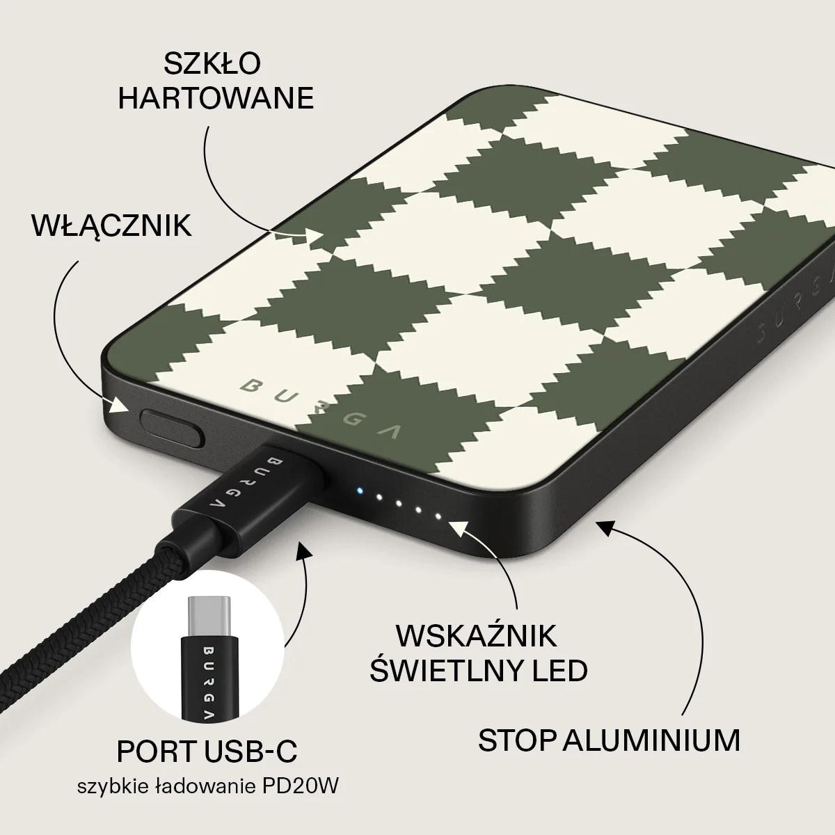 Retro Grid - Magnetyczny power bank - Image 5