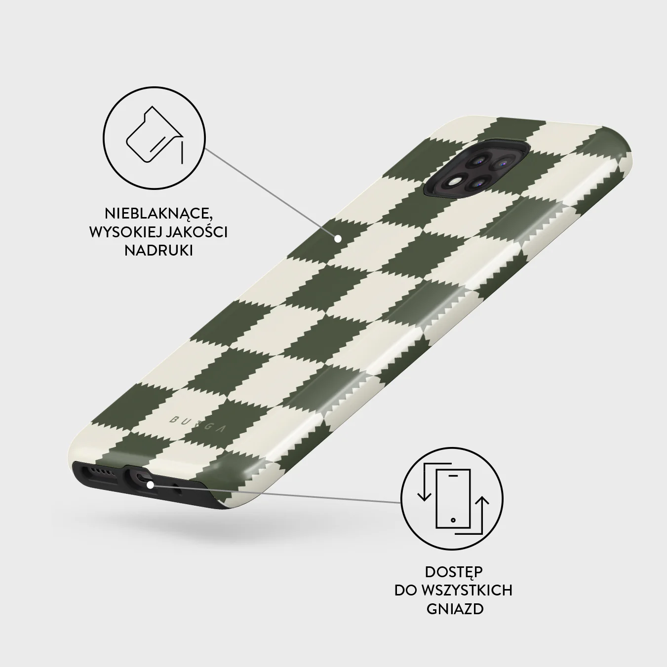 Retro Grid - Motorola Moto G Power 2021 Etui - Image 3