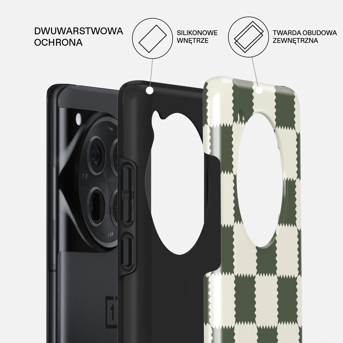 Retro Grid - OnePlus 12 Etui - Image 2