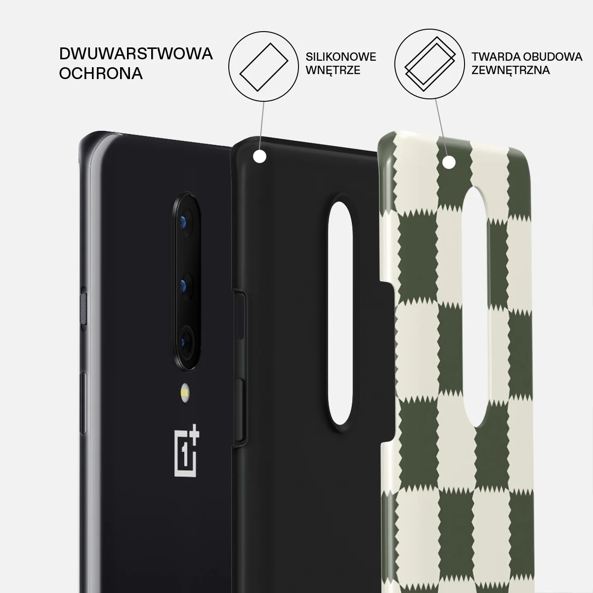 Retro Grid - OnePlus 8 Etui - Image 2