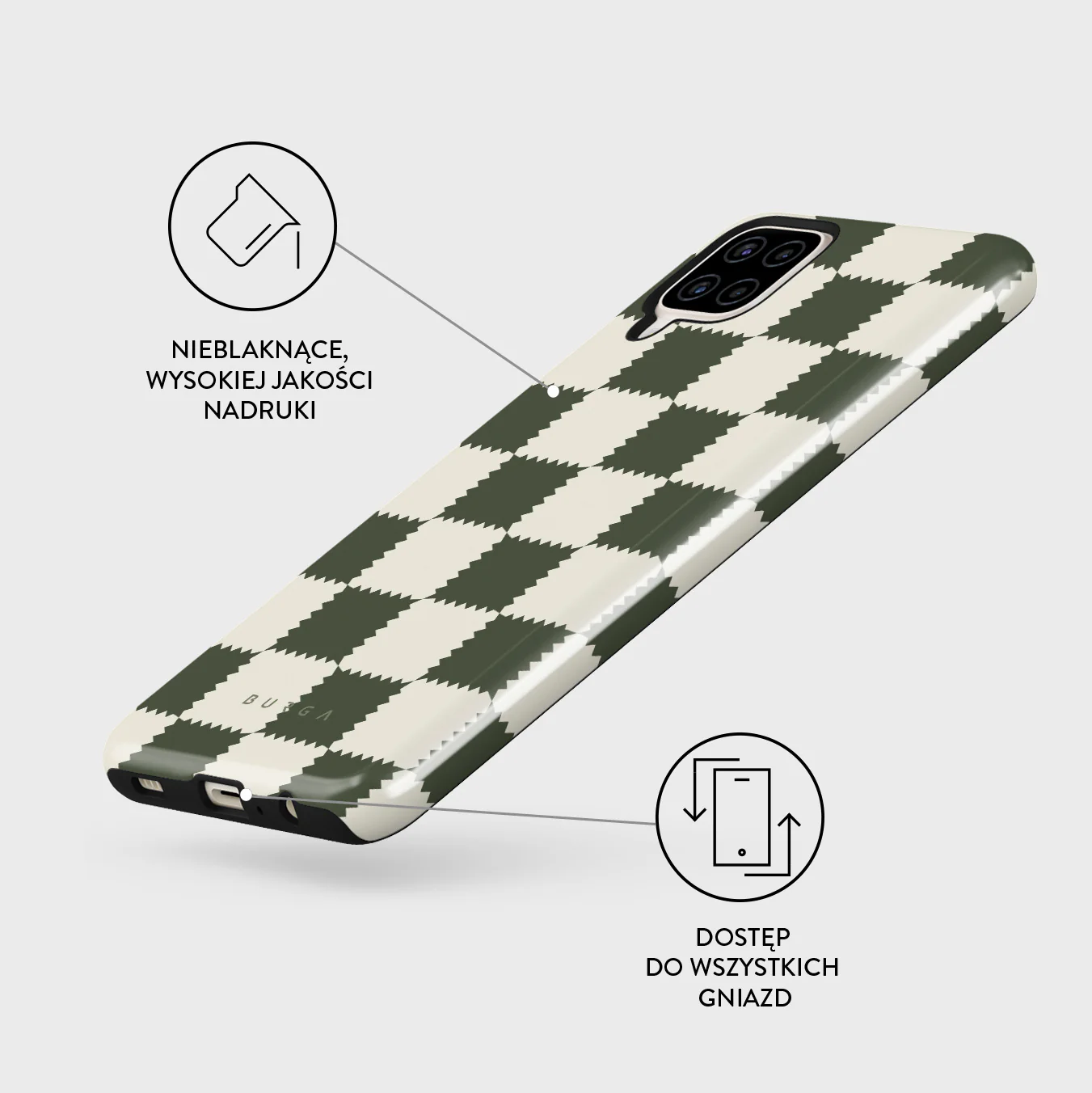 Retro Grid - Samsung Galaxy A12 4G Etui - Image 3