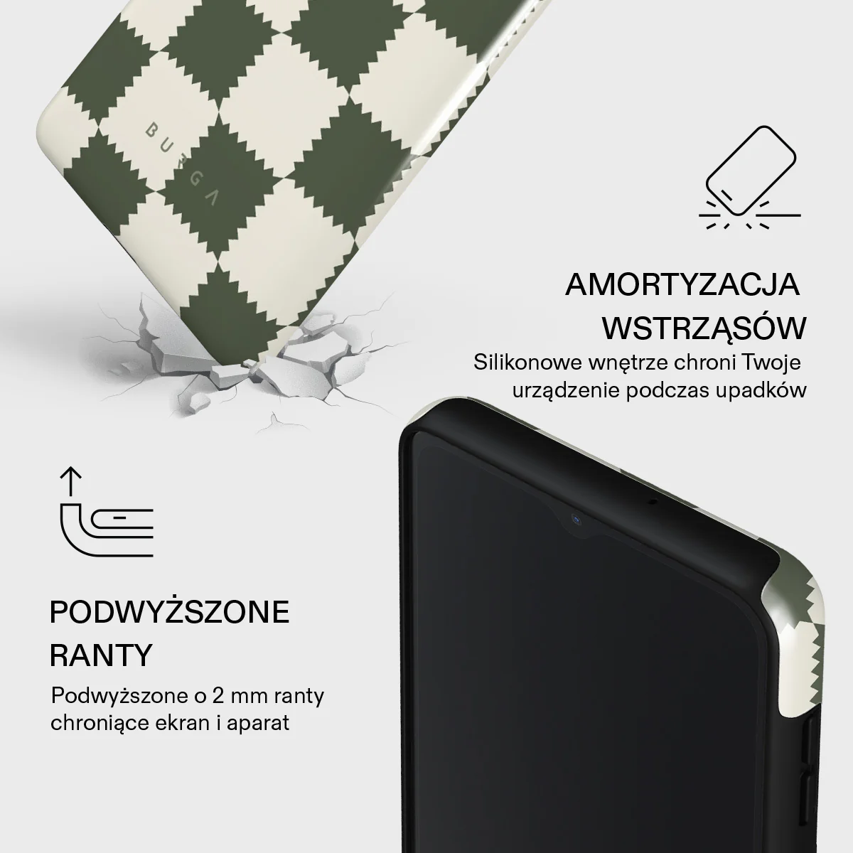 Retro Grid - Samsung Galaxy A12 4G Etui - Image 4