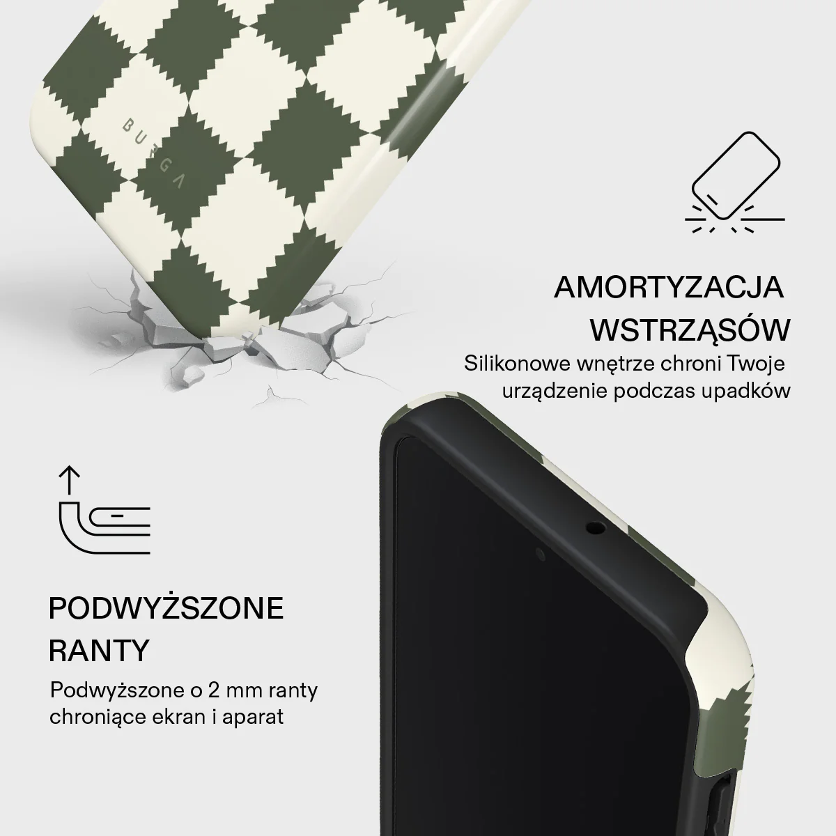 Retro Grid - Samsung Galaxy A15 4G / 5G Etui - Image 4