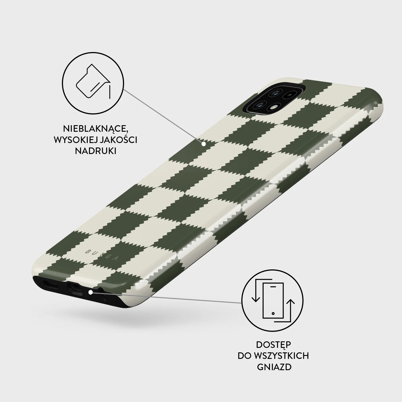 Retro Grid - Samsung Galaxy A22 5G Etui - Image 3