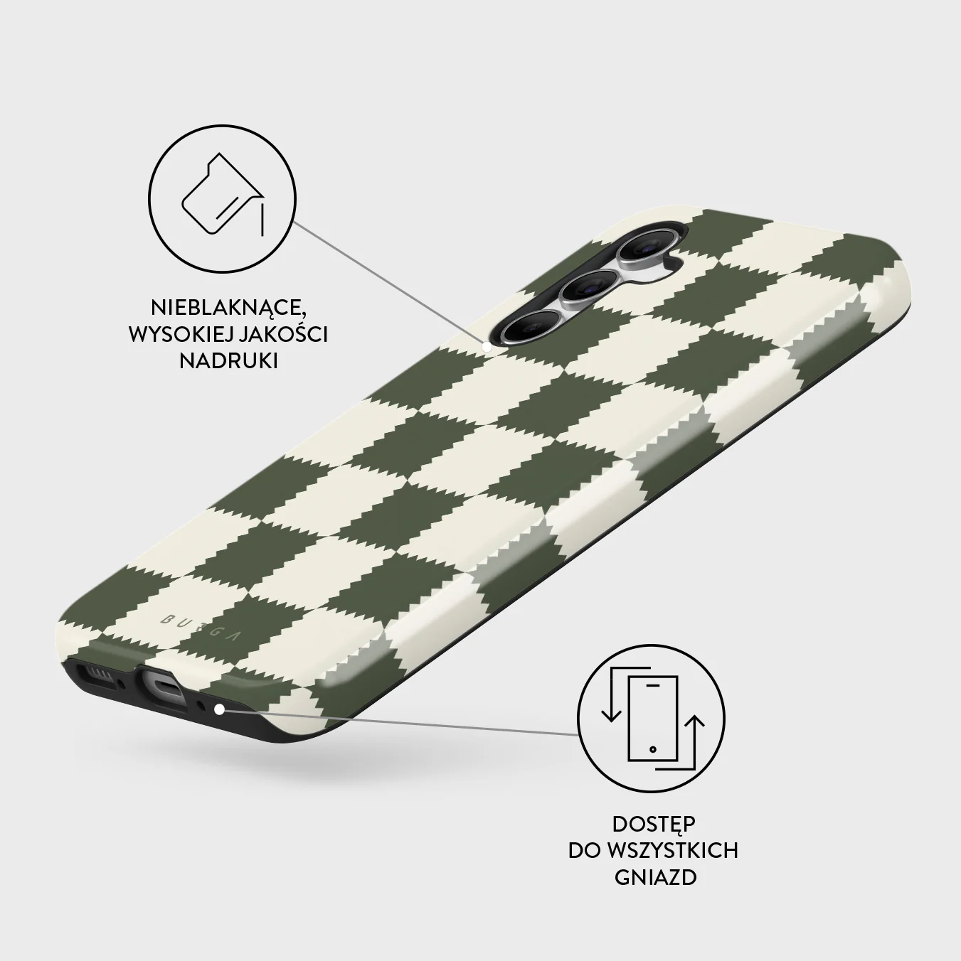 Retro Grid - Samsung Galaxy A54 Etui - Image 3