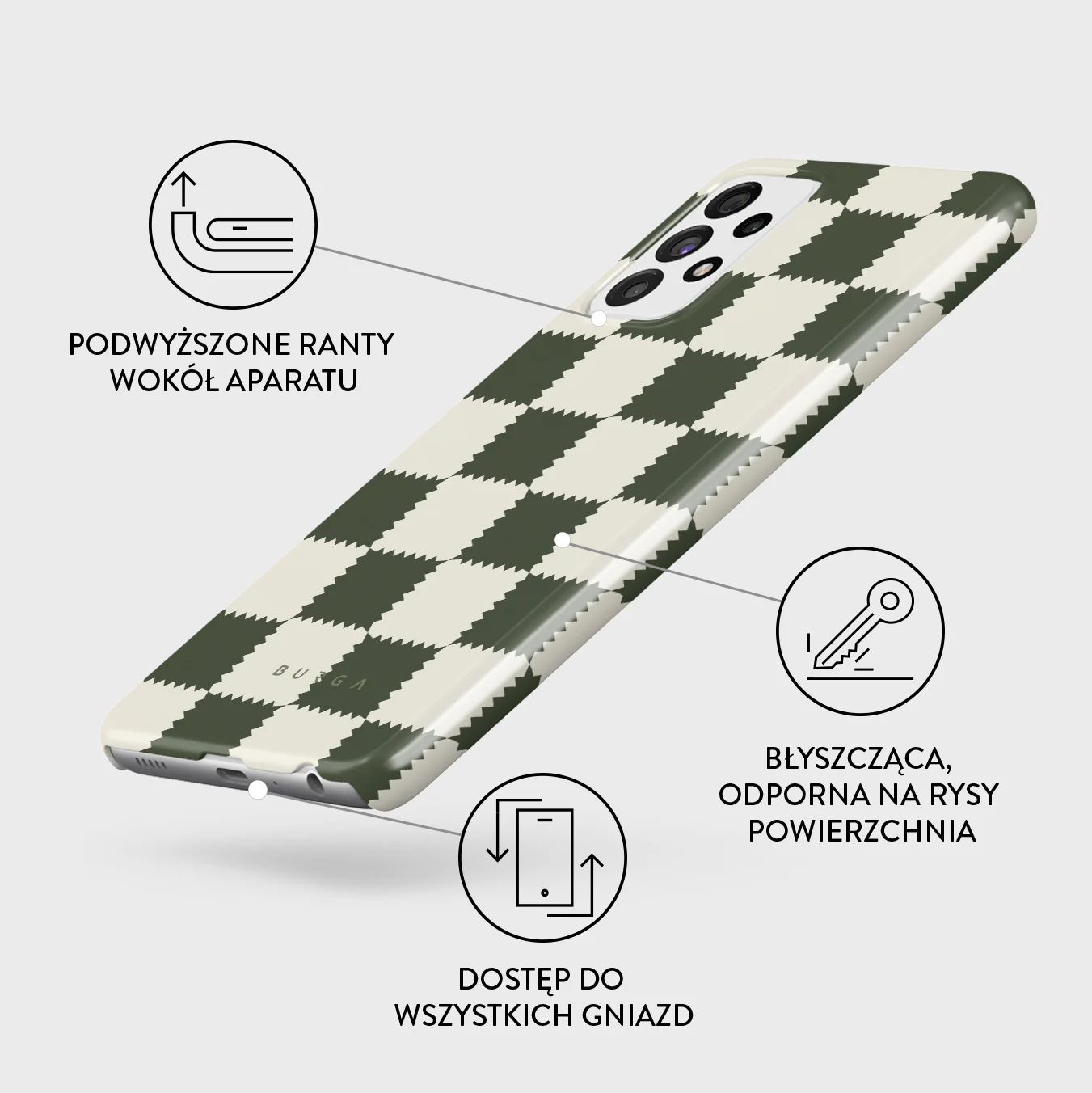 Retro Grid - Samsung Galaxy A72 4G / 5G Etui - Image 3