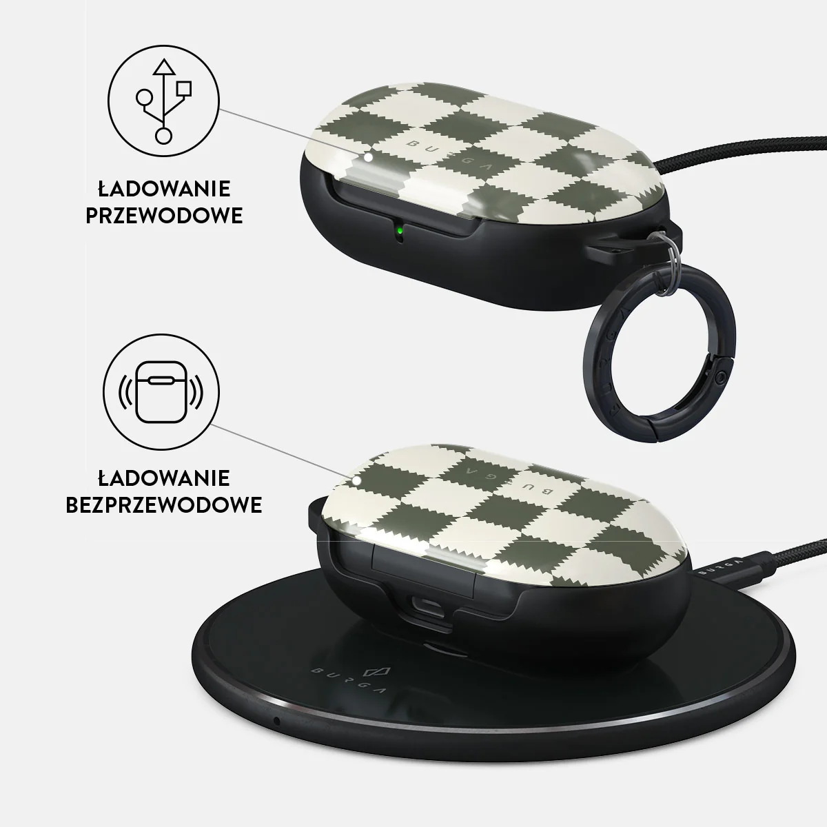 Retro Grid - Etui na Samsung Galaxy Buds Plus - Image 3
