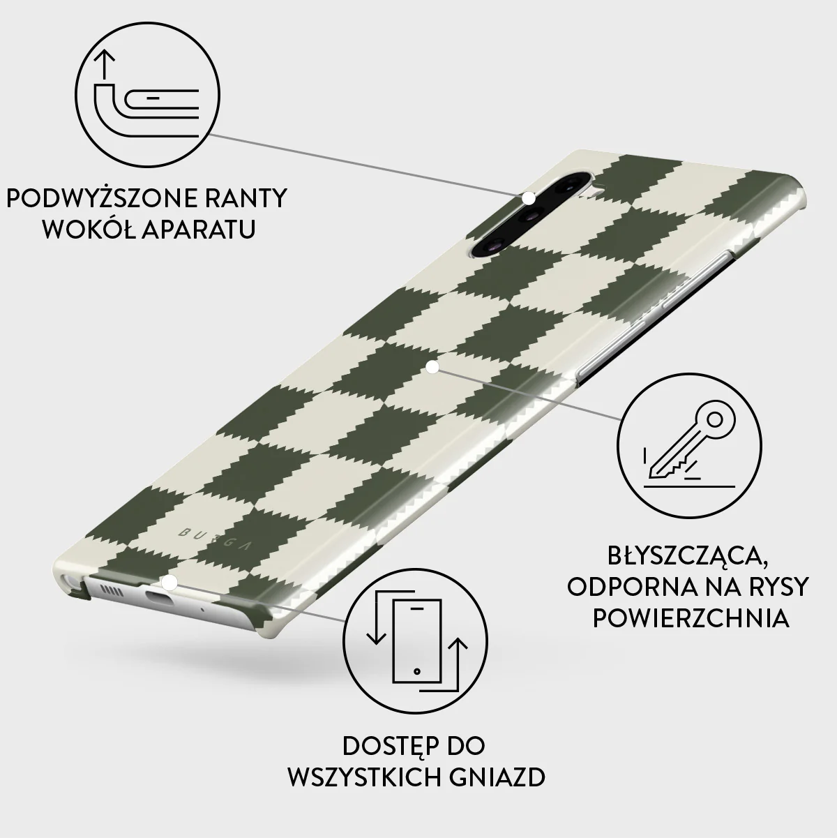 Retro Grid - Samsung Galaxy Note 10 Etui - Image 3