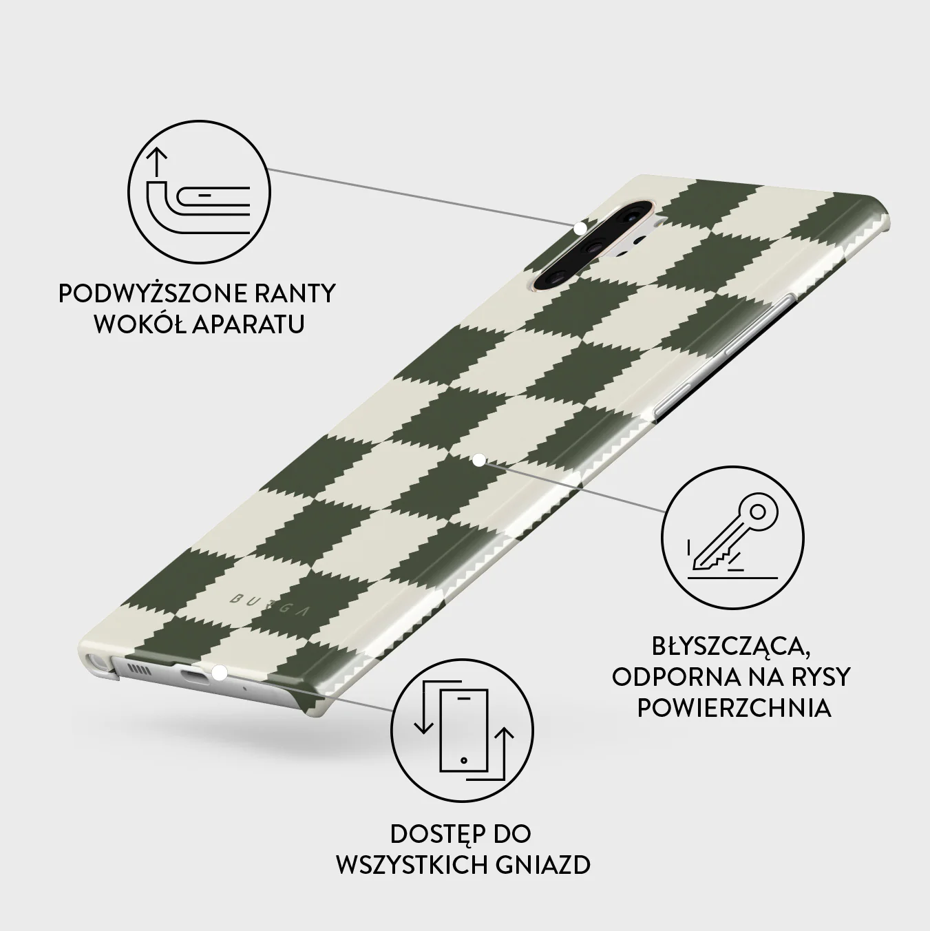 Retro Grid - Samsung Galaxy Note 10 Plus Etui - Image 3