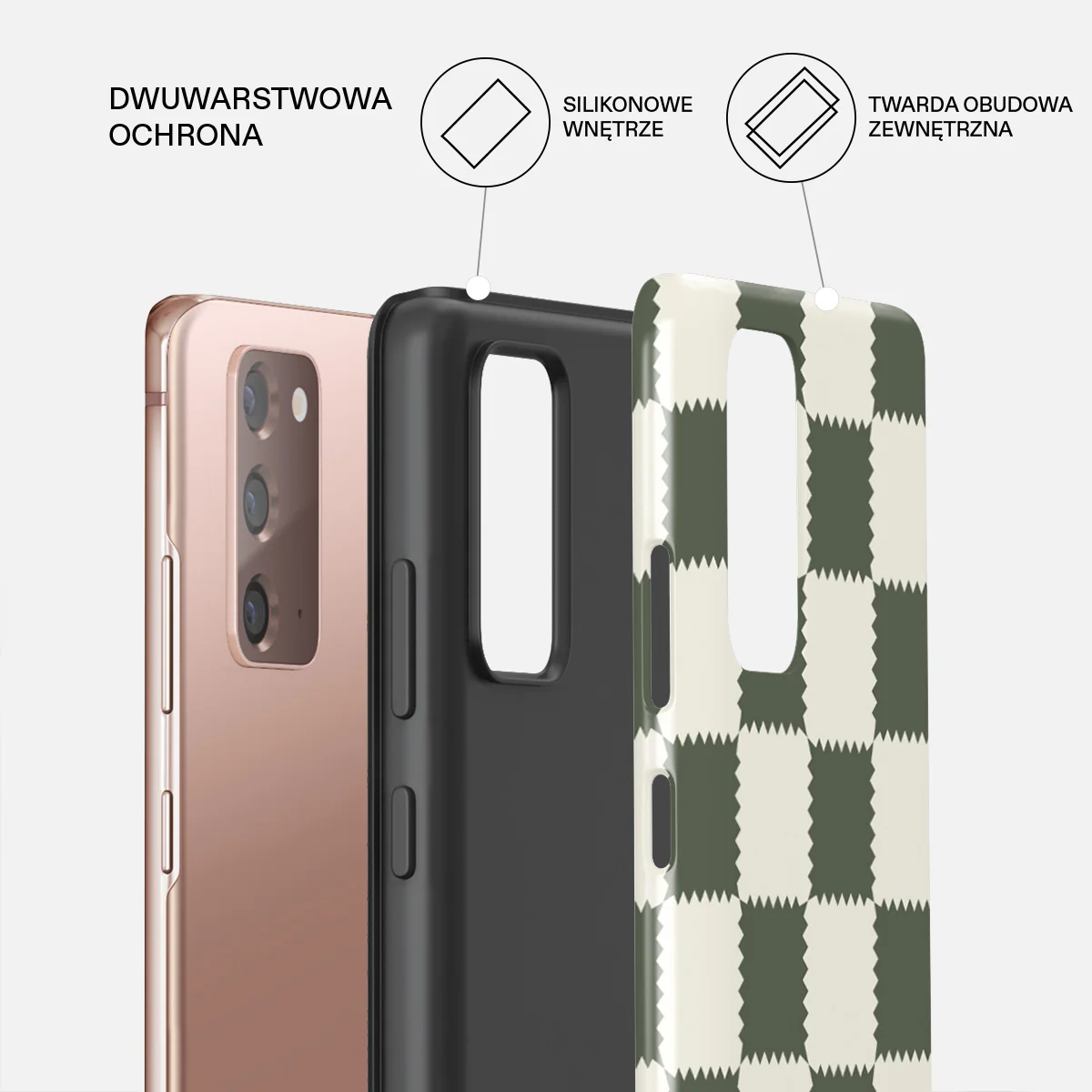Retro Grid - Samsung Galaxy Note 20 4G / 5G Etui - Image 6