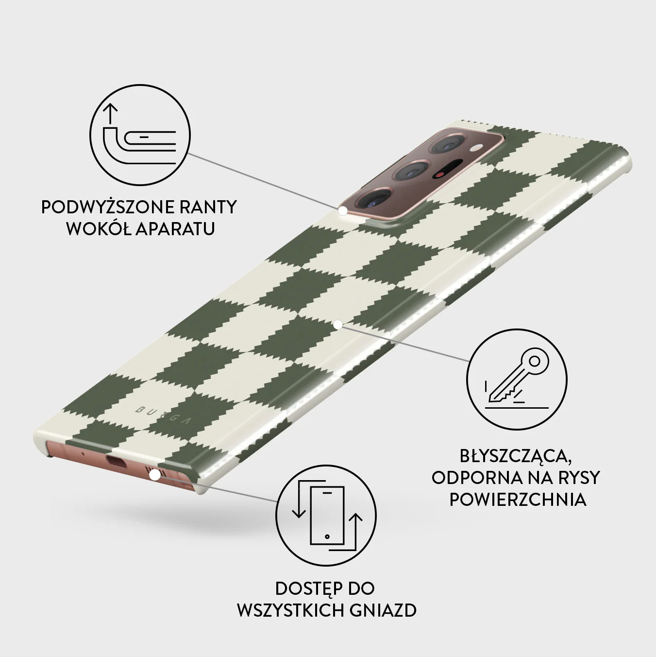 Retro Grid - Samsung Galaxy Note 20 Ultra 4G / 5G Etui - Image 3