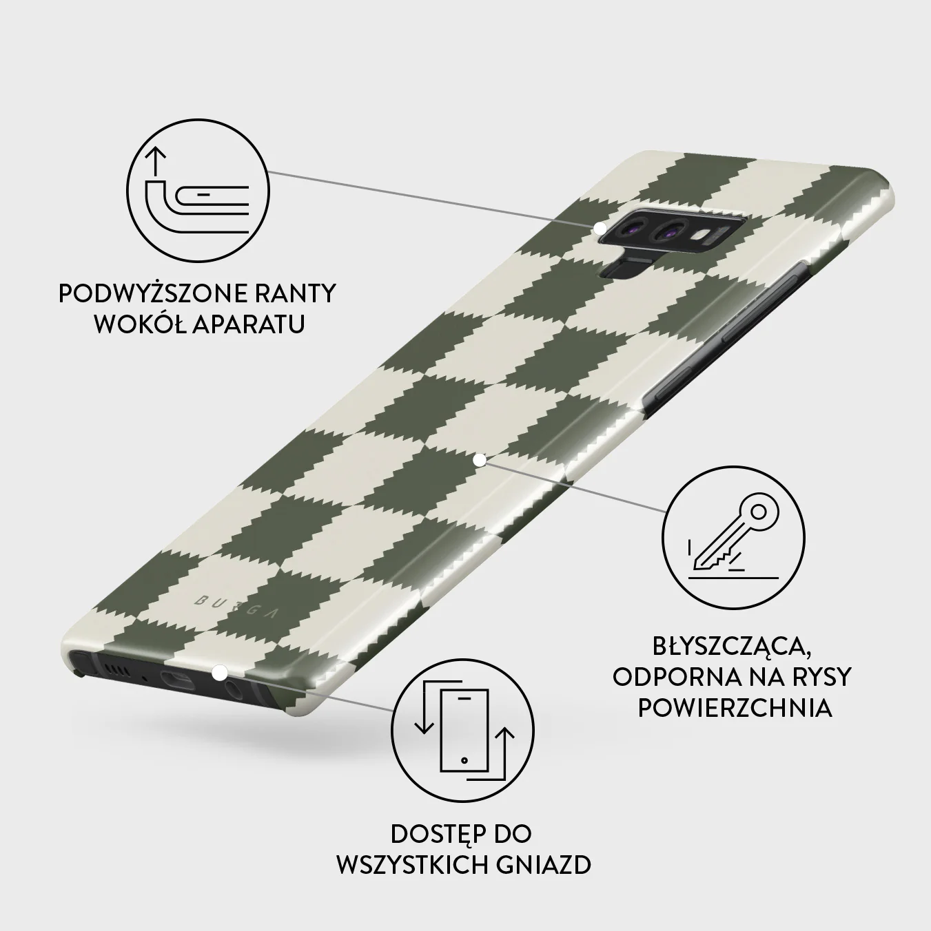 Retro Grid - Samsung Galaxy Note 9 Etui - Image 3