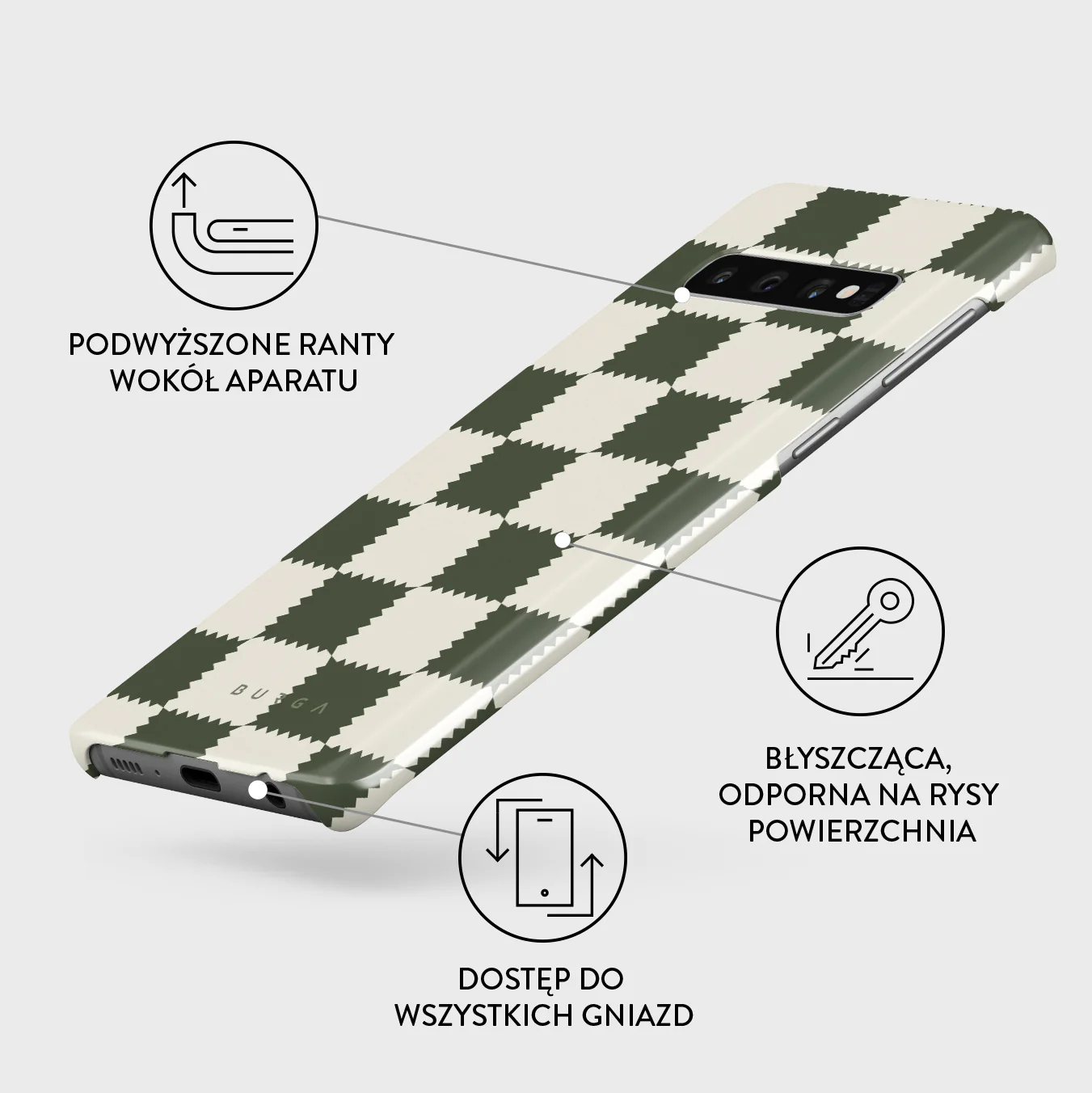 Retro Grid - Samsung Galaxy S10 Plus Etui - Image 3
