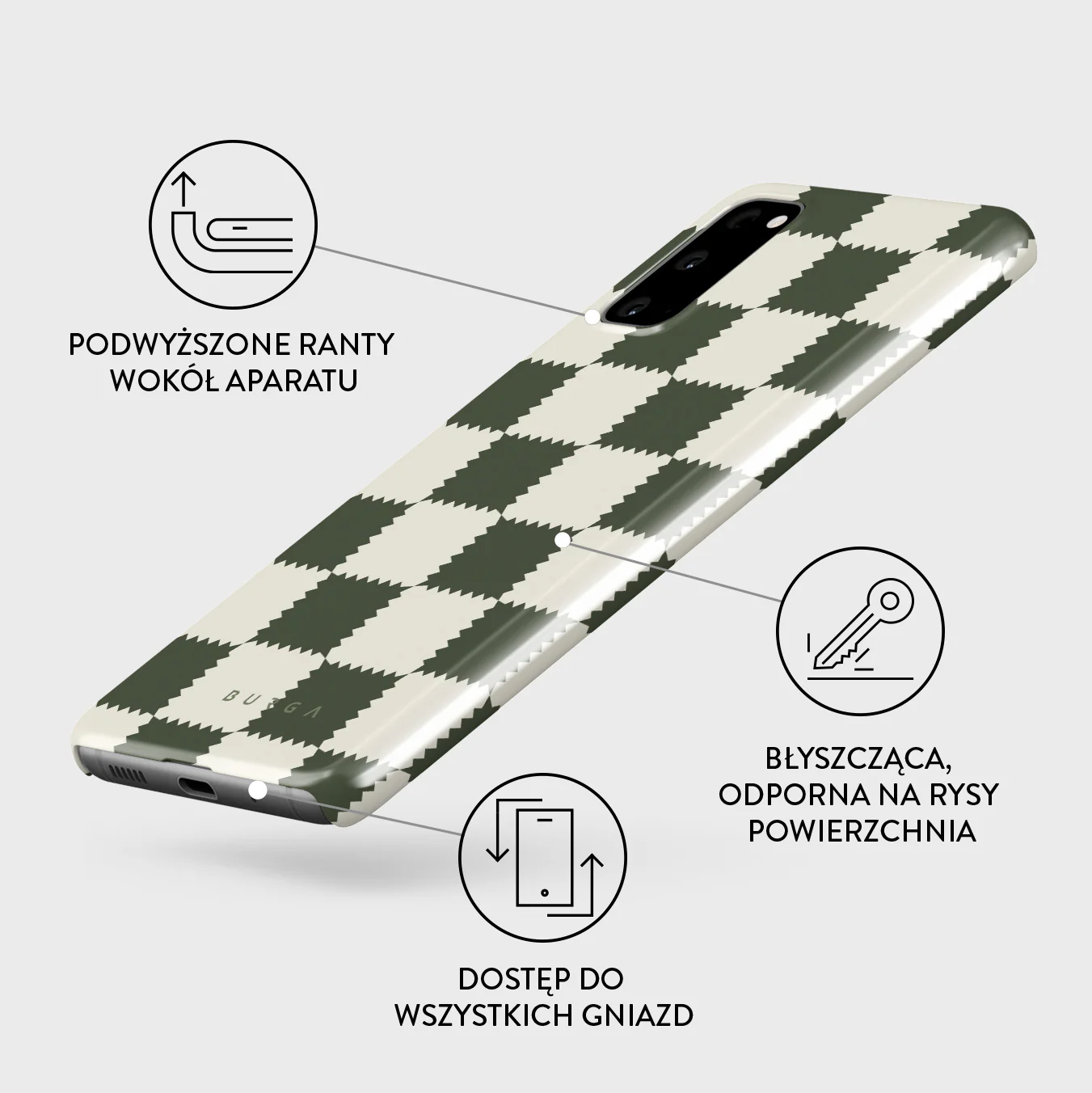 Retro Grid - Samsung Galaxy S20 4G / 5G Etui - Image 3
