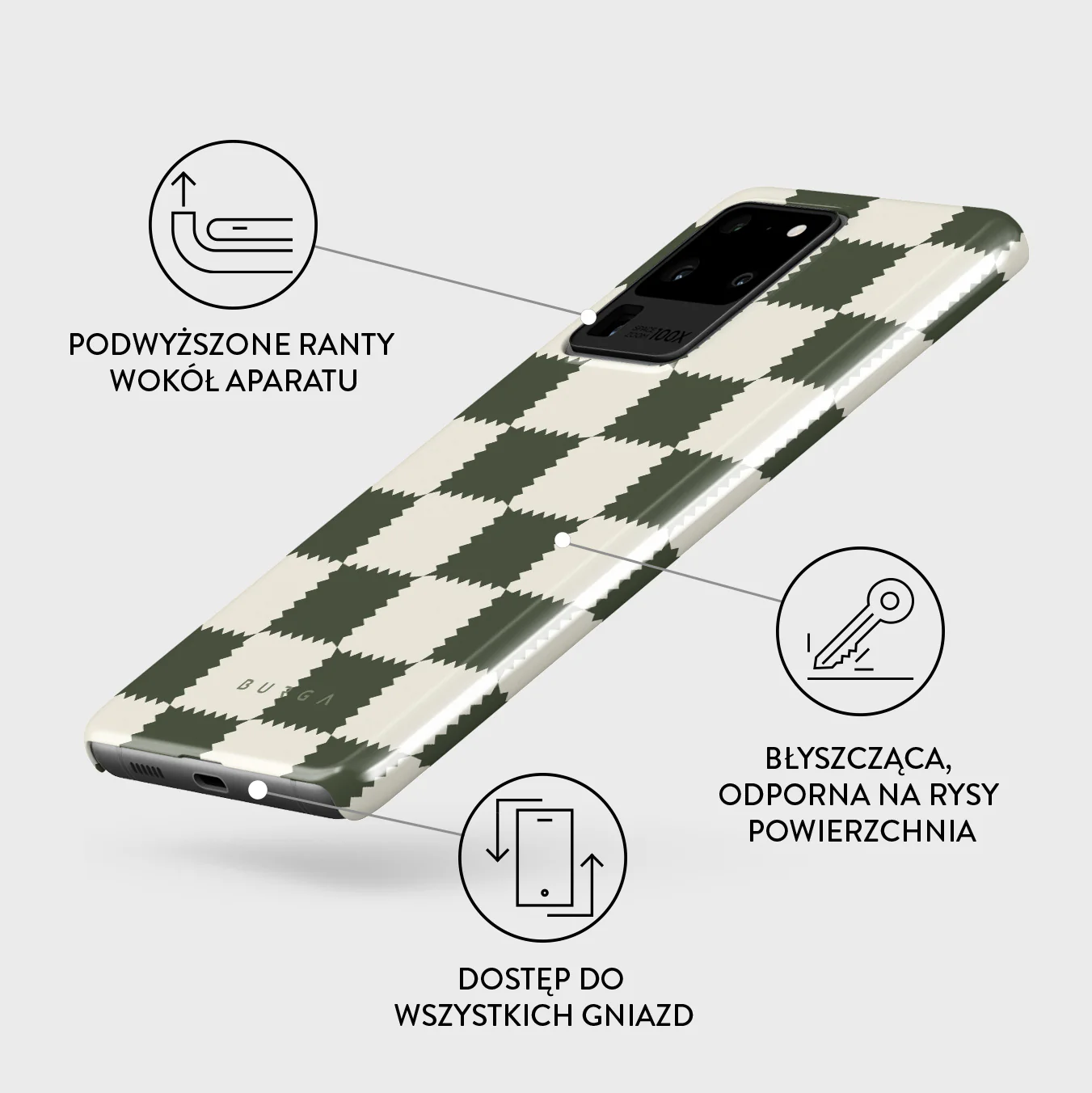 Retro Grid - Samsung Galaxy S20 Ultra 4G / 5G Etui - Image 3