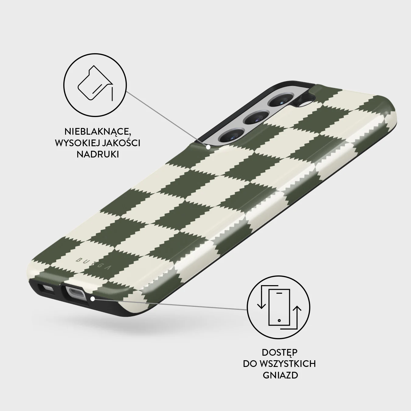 Retro Grid - Samsung Galaxy S22 Plus Etui - Image 3