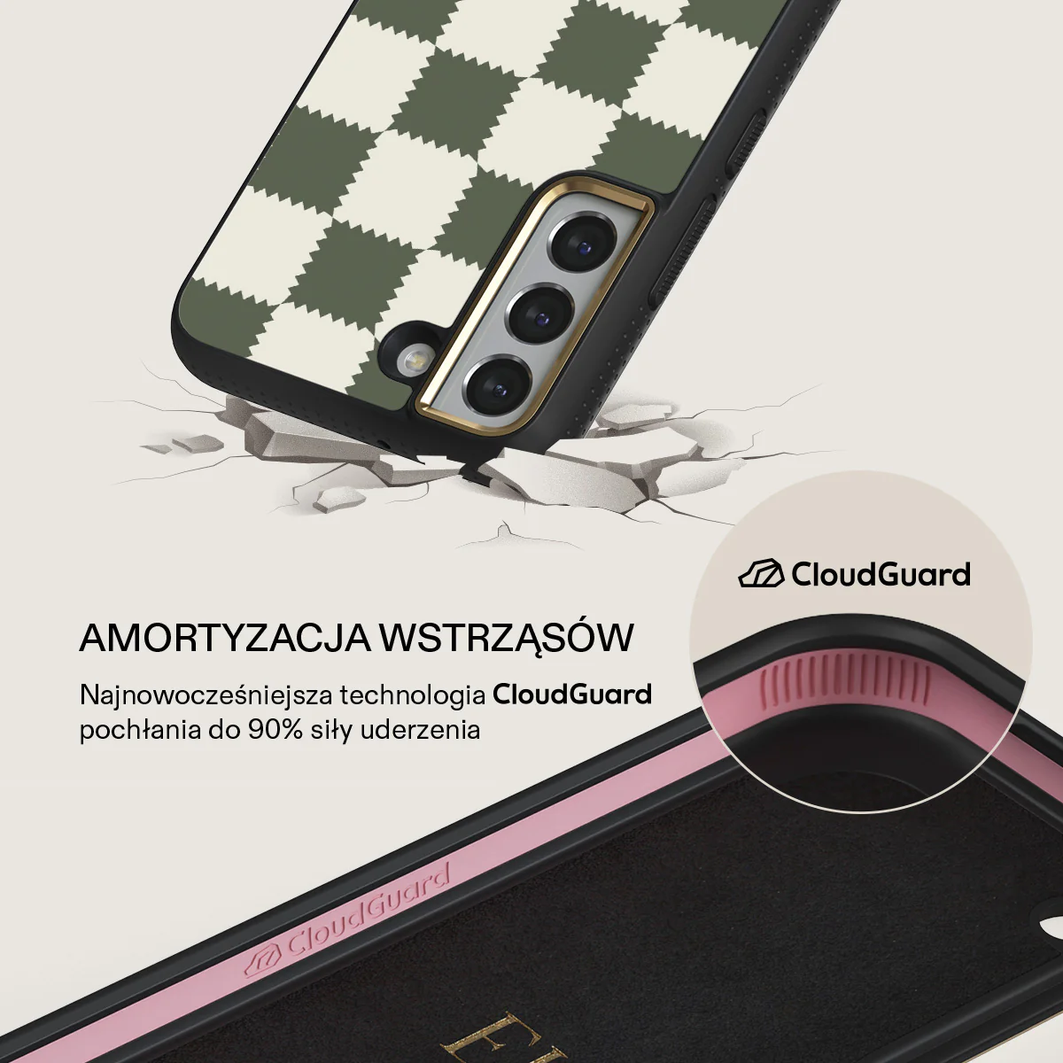 Retro Grid - Samsung Galaxy S22 Plus Etui - Image 7