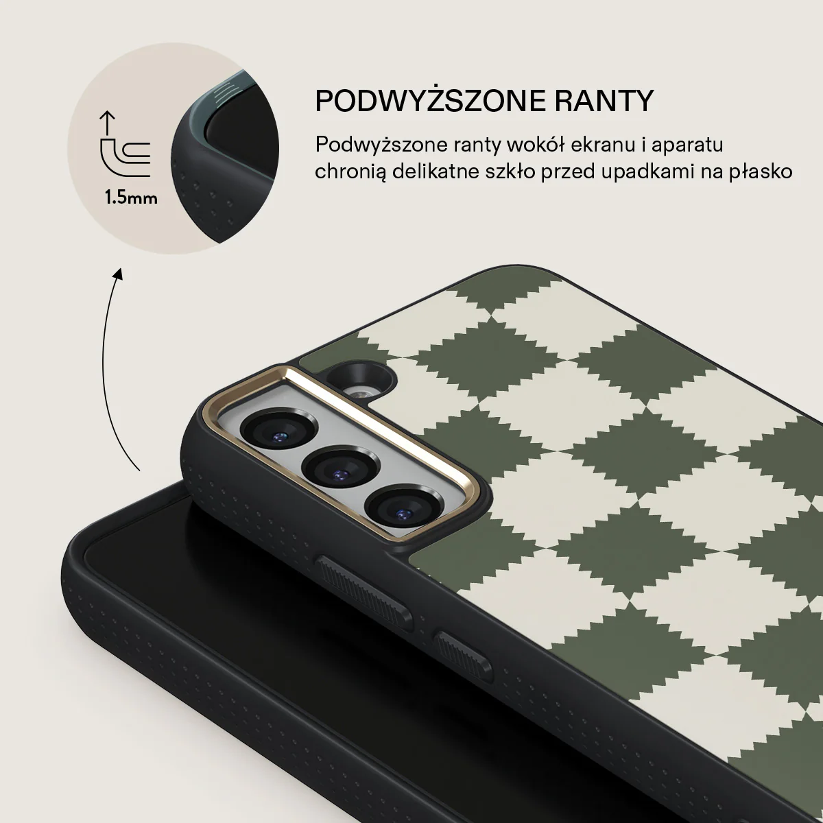 Retro Grid - Samsung Galaxy S22 Plus Etui - Image 8