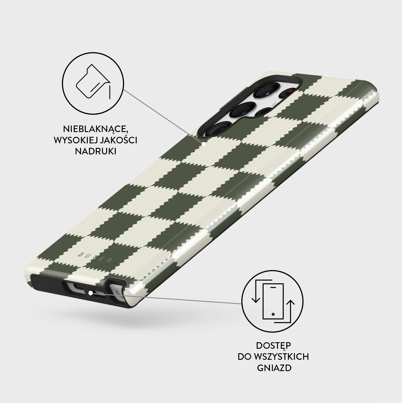 Retro Grid - Samsung Galaxy S22 Ultra Etui - Image 3