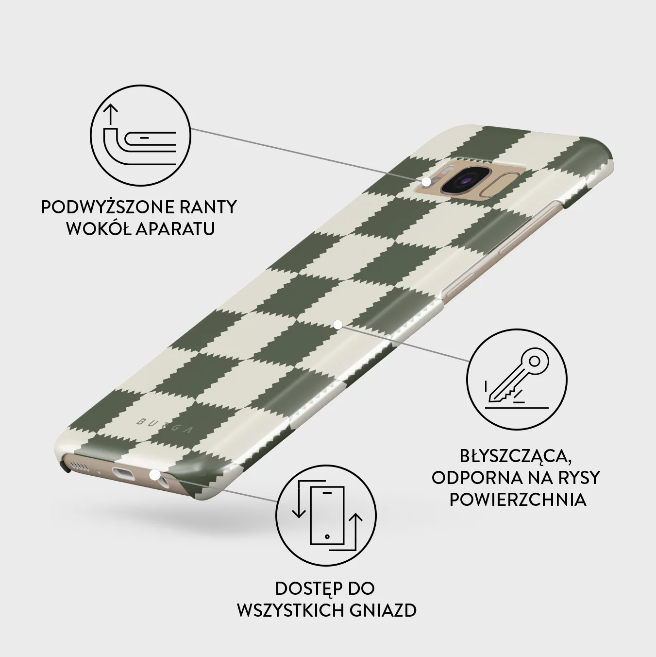 Retro Grid - Samsung Galaxy S8 Etui - Image 3