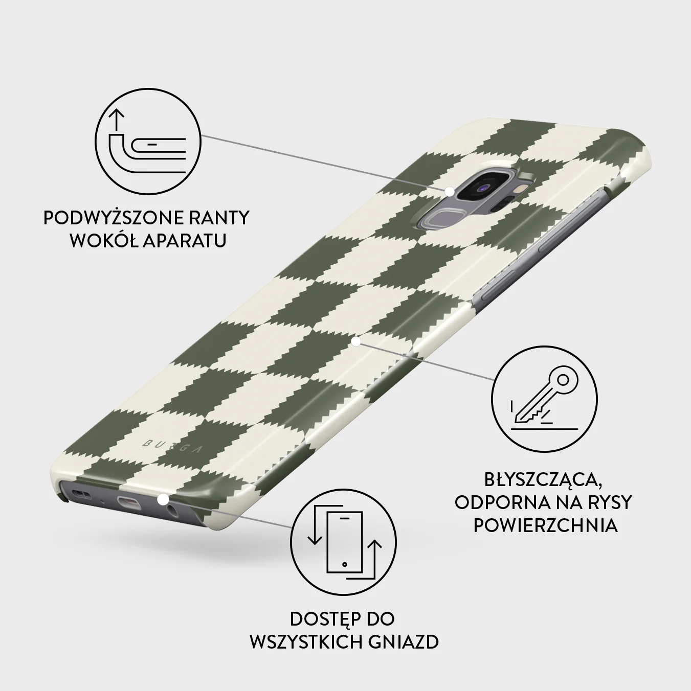 Retro Grid - Samsung Galaxy S9 Etui - Image 3