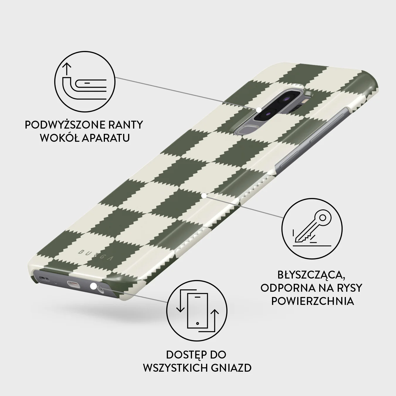 Retro Grid - Samsung Galaxy S9 Plus Etui - Image 3