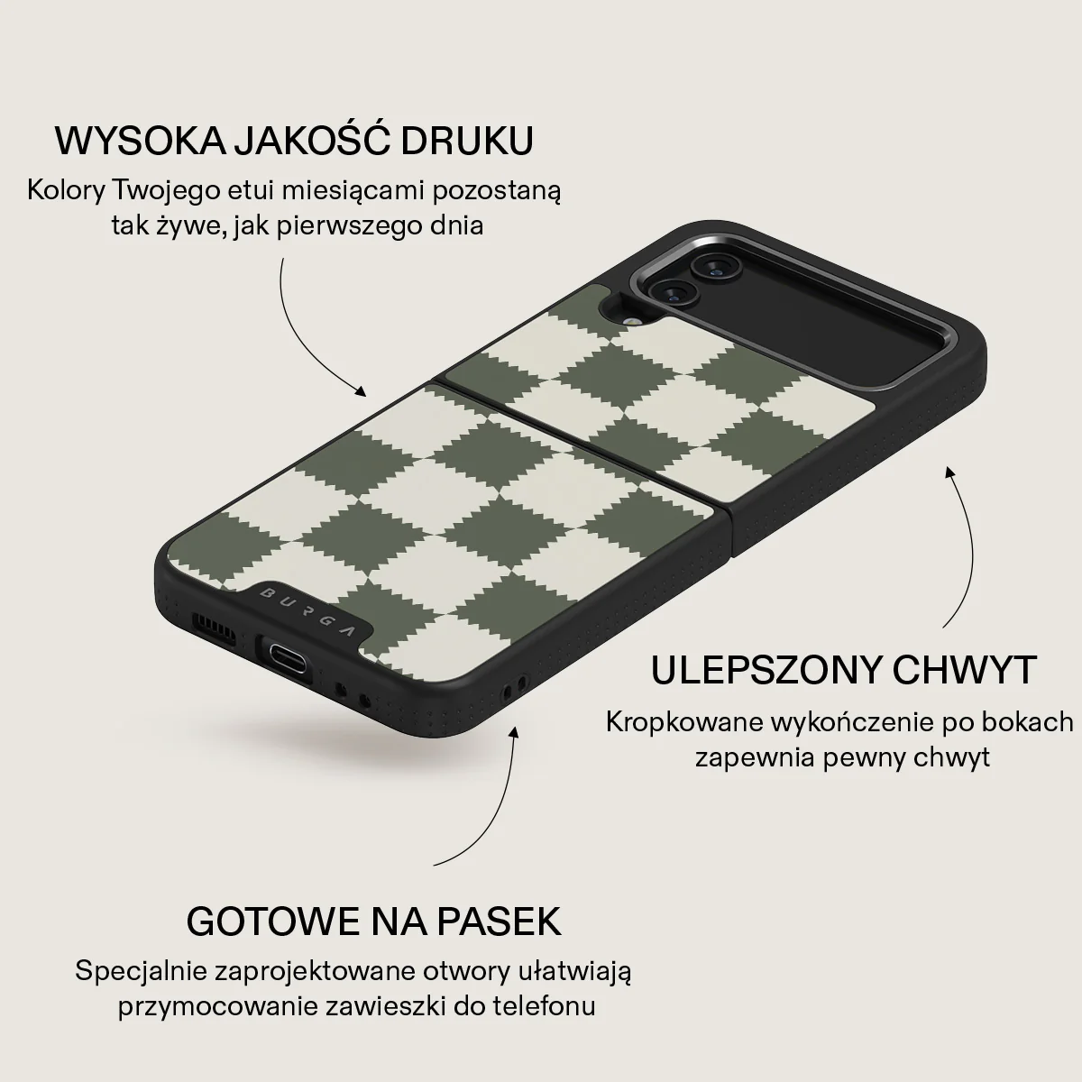 Retro Grid - Samsung Galaxy Z Flip 4 Etui - Image 24
