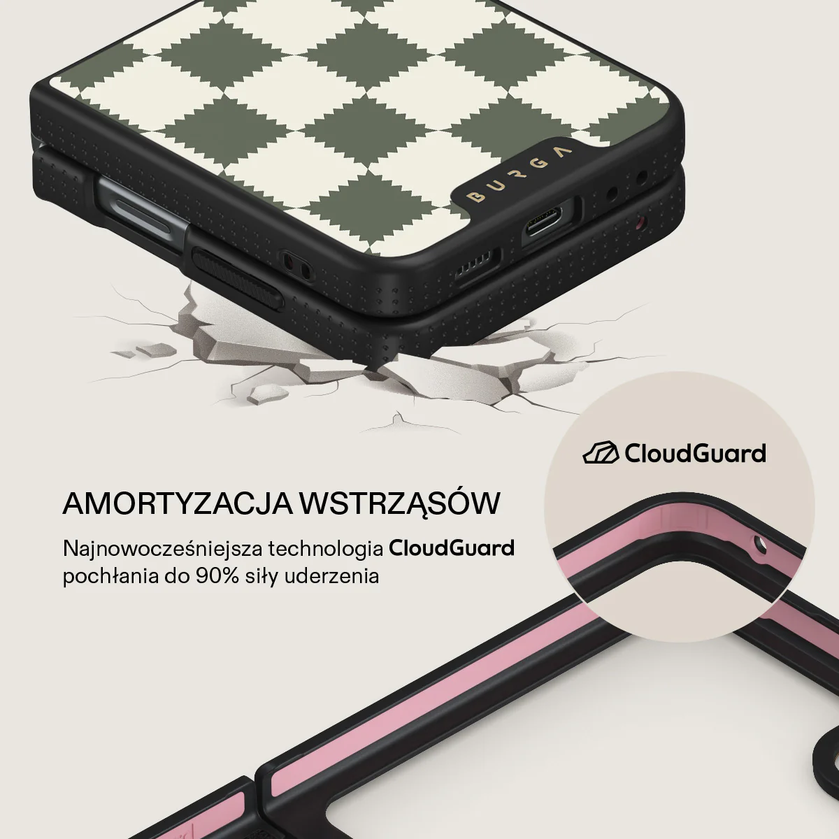 Retro Grid - Samsung Galaxy Z Flip 5 Etui - Image 10