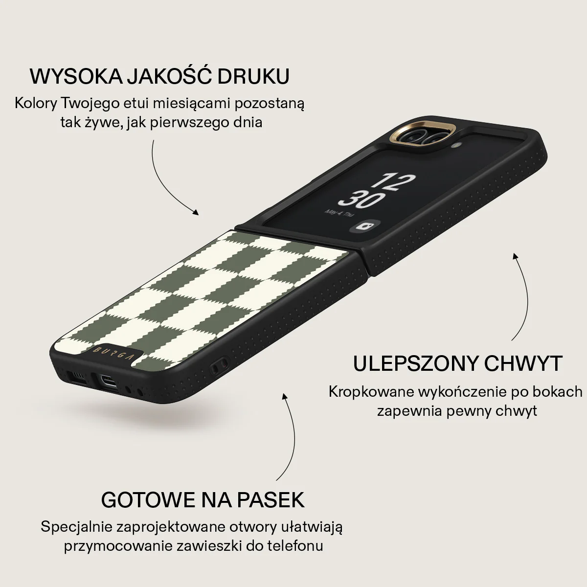 Retro Grid - Samsung Galaxy Z Flip 5 Etui - Image 12