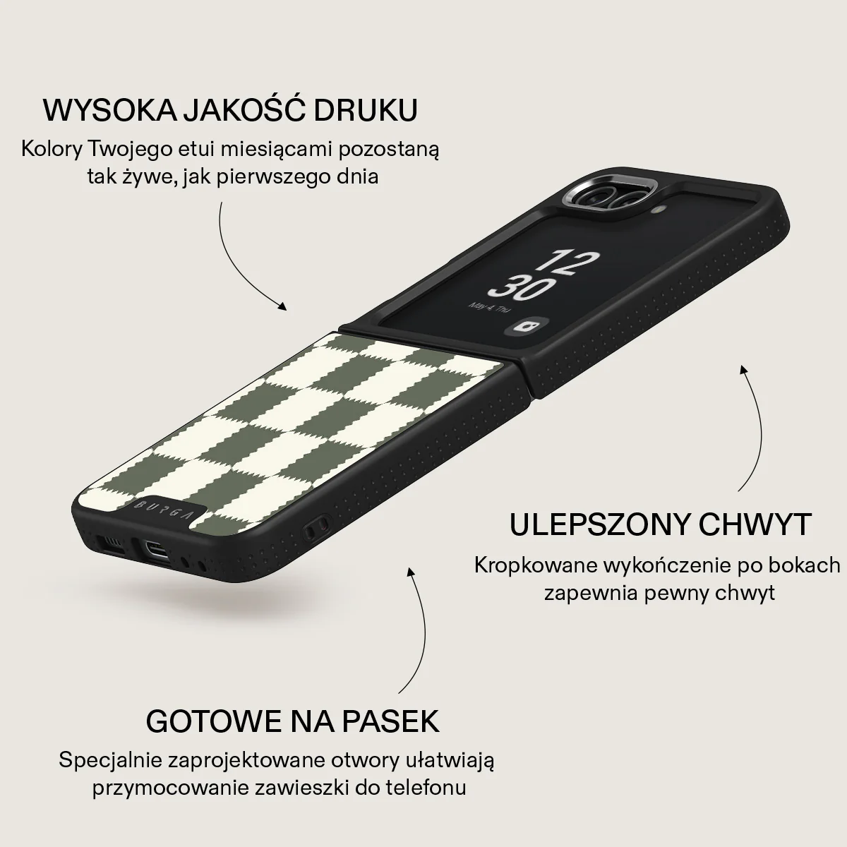 Retro Grid - Samsung Galaxy Z Flip 5 Etui - Image 19