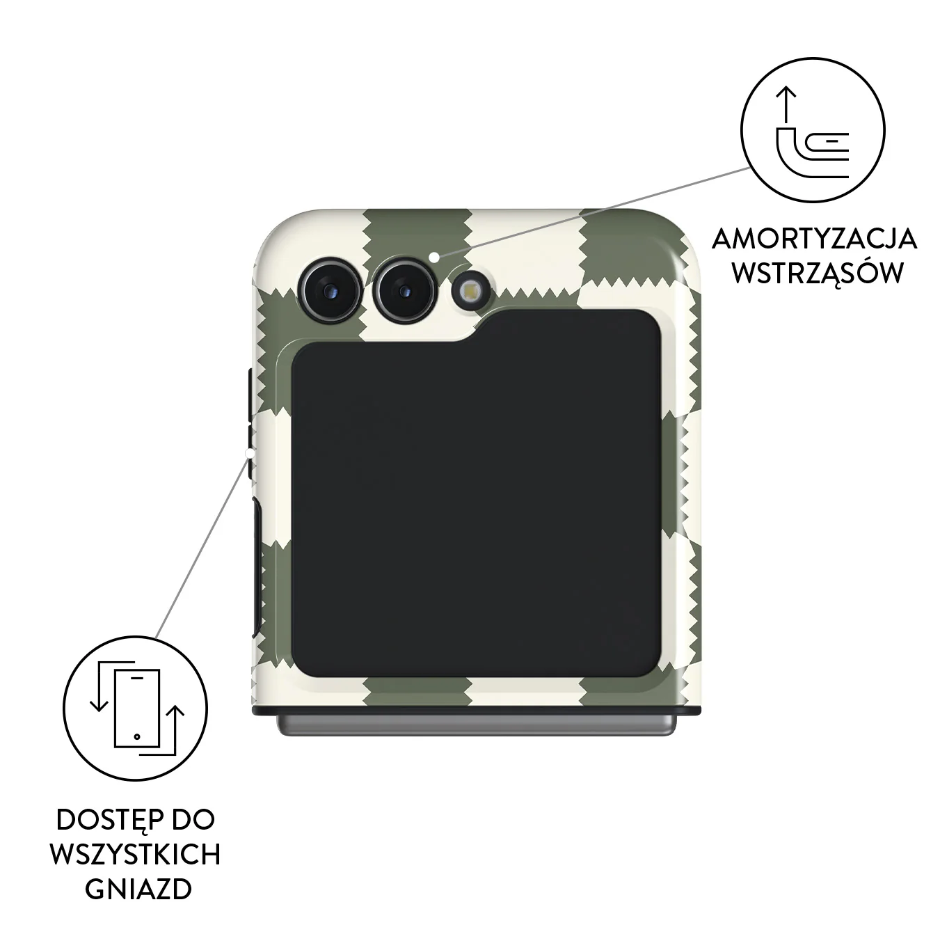 Retro Grid - Samsung Galaxy Z Flip 5 Etui - Image 3