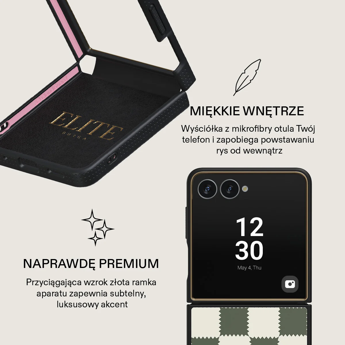 Retro Grid - Samsung Galaxy Z Flip 7 Etui - Image 10