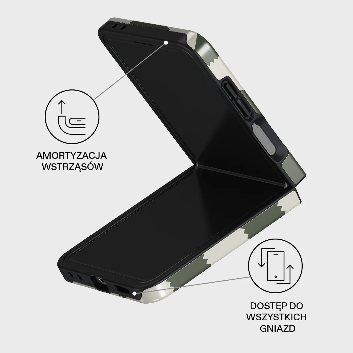 Retro Grid - Samsung Galaxy Z Flip 7 Etui - Image 3