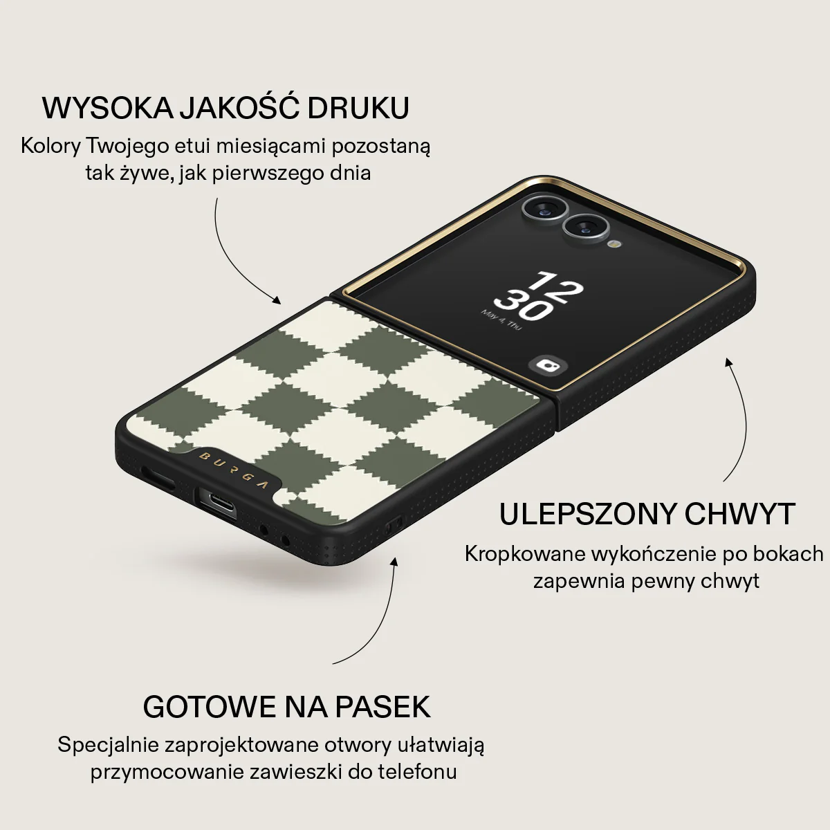 Retro Grid - Samsung Galaxy Z Flip 7 Etui - Image 9