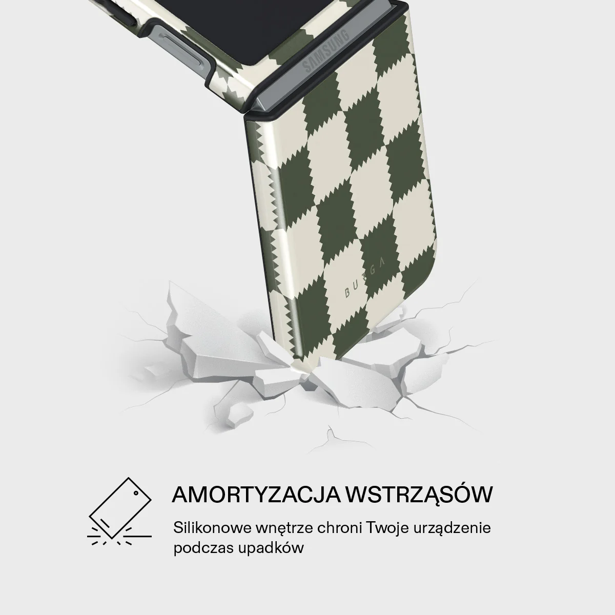 Retro Grid - Samsung Galaxy Z Flip 7 FE Etui - Image 4