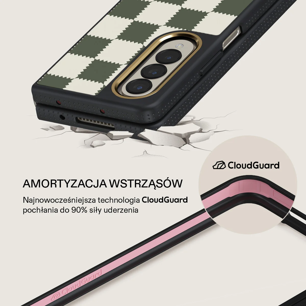 Retro Grid - Samsung Galaxy Z Fold 4 Etui - Image 8