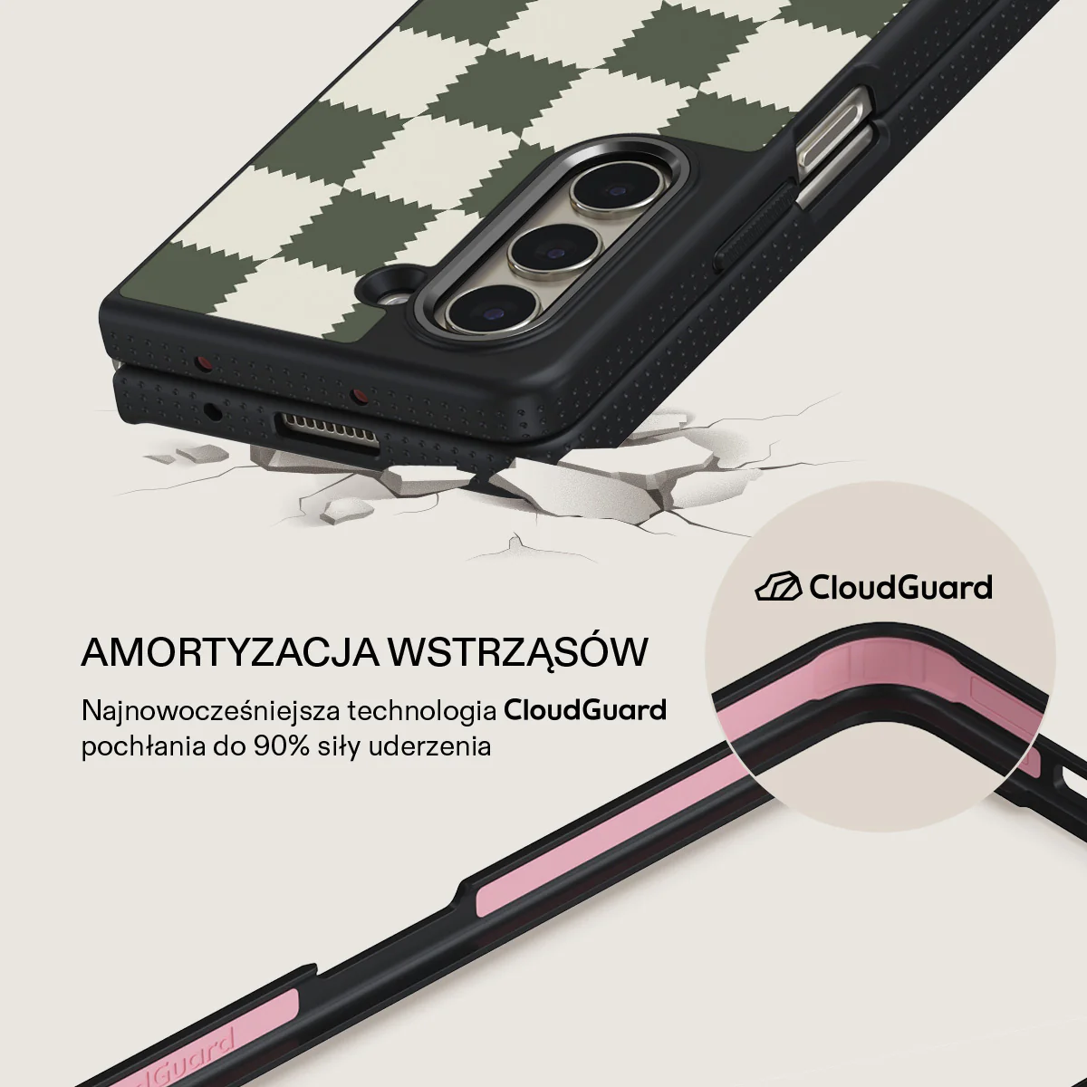 Retro Grid - Samsung Galaxy Z Fold 5 Etui - Image 10