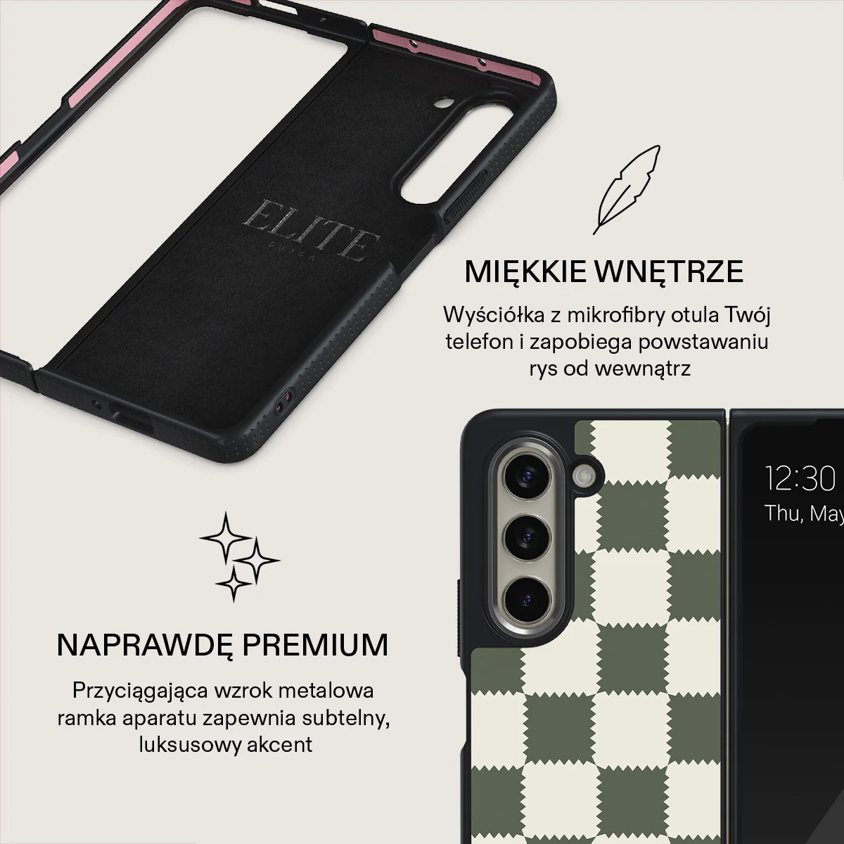 Retro Grid - Samsung Galaxy Z Fold 5 Etui - Image 13