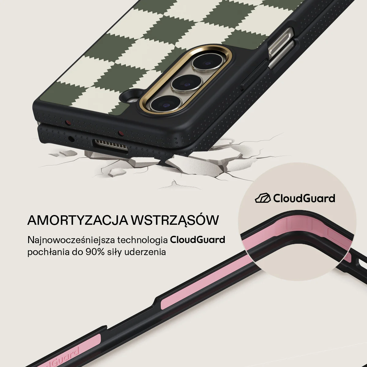 Retro Grid - Samsung Galaxy Z Fold 5 Etui - Image 3