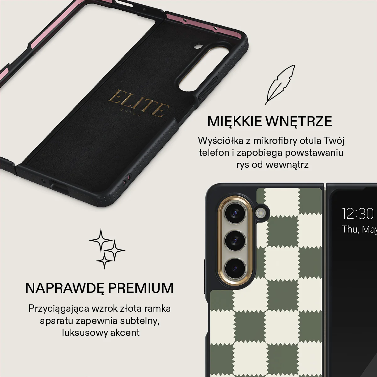 Retro Grid - Samsung Galaxy Z Fold 5 Etui - Image 6