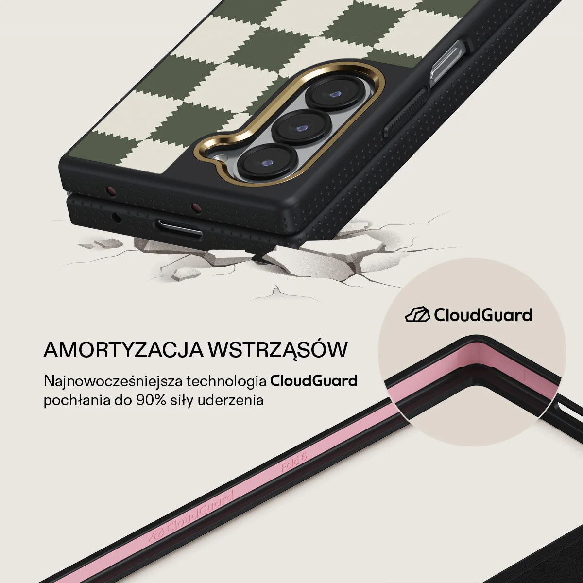 Retro Grid - Samsung Galaxy Z Fold 6 Etui - Image 3