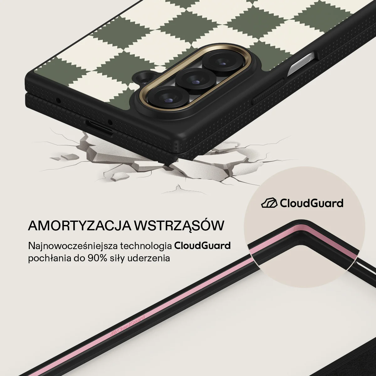 Retro Grid - Samsung Galaxy Z Fold 7 Etui - Image 3