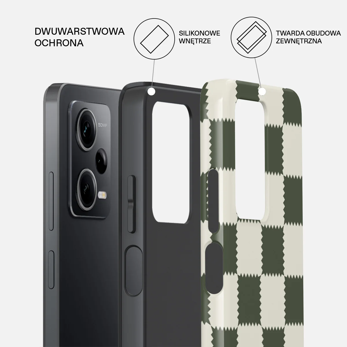 Retro Grid - Xiaomi Redmi Note 12 Pro 5G Etui - Image 2