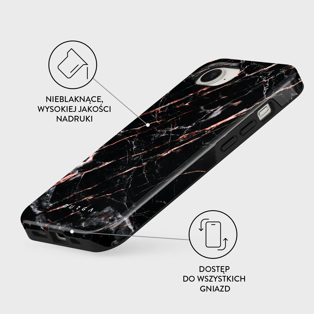 Rose Gold Marble - iPhone 17e Etui - Image 3